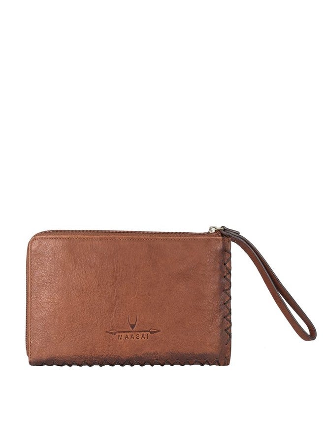 Hidesign Women's L-Zip Wallet (Tan) - Image 3